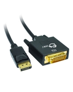 SIIG Cable CB-DP1A11-S2 Display to DVI Convert a DisplayPort Output to DVI-D SGL Link Brown Box