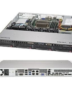 Supermicro System SYS-5019S-MN4 1U Rackmount Xeon E3-1200 v5 LGA1151 H4 C236 4x3.5inch Hotswap 350W Brown Box