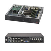 Supermicro System SYS-E300-8D Mini-1U Xeon D-1518 FCBGA 1667 2.5 inch Fixed Drive PCI Express Brown Box