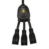 Accell Surge Protector D080B-019K PowerSquid Jr. Outlet Multiplier Black 3 ft power cords Retail