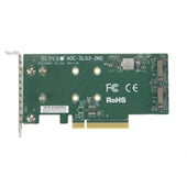 Supermicro Accessory AOC-SLG3-2M2-O PCIe Add-On Card for up to two NVMe SSDs Brown Box