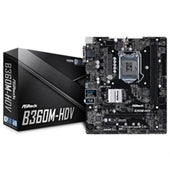 ASRock Motherboard B360M-HDV Intel LAN M.2 USB 3.1 Gen2 Triple Monitor Retail