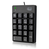 Adesso Keyboard AKB-601UB Mechanical Numeric Keypad with 3-port USB Hub Retail