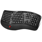 Adesso Keyboard WKB-3500UB 2.4GHz Wireless Desktop Ergonomic Trackball Keyboard Retail