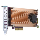 QNAP Accessory QM2-2P-344 Dual M.2 PCIe SSD expansion card supports 2 M.2 2280/22110 Retail
