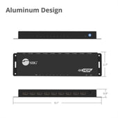 SIIG Accessory CE-H23D11-S1 1x8 HDMI 2.0 Splitter/ Distribution Amplifier with Auto Video Scaling - 4K 60Hz HDR Brown Box