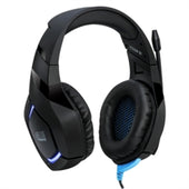 Adesso Headphone Xtream G1 Stereo Headset with Microphone 3.5mm Y adapter + USB LED(Blue) Retail