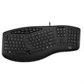Adesso Keyboard AKB-160UB Slim Ergonomic keybaord with split zone scroll wheel USB Retail