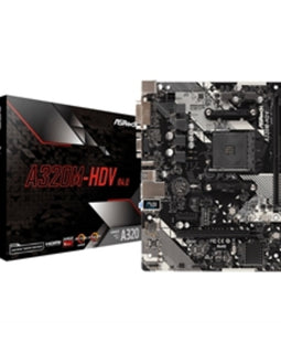 ASRock Motherboard MB-A320M-HDV R4.0 AMD AM4 A320 Maximum 32GB DDR4 PCIE HDMI/DVID/Dsub mATX Retail