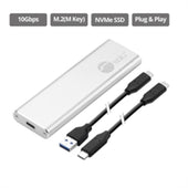 SIIG Removable Storage Device JU-SA0W11-S1 USB3.1 Gen2 Type-C to M.2 PCIe SSD MVMe Enclosure Brown Box