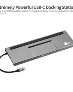 SIIG Accessory JU-DK0E11-S1 Aluminum USB-C MST Video Docking Station with PD Brown Box
