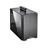Lian-Li Case TU150WX Black Tempered Glass 2x2.5" or 1x2.5"/1x3.5" mITX Retail