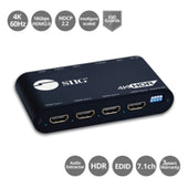 SIIG Accessory CE-H24Y11-S1 1x4 HDMI 2.0 Splitter with Audio Extractor/Auto Scaling Brown Box