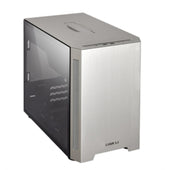 Lian-Li Case TU150WA Silver Tempered Glass 2x2.5" or 1x2.5"/1x3.5" mini-ITX Retail