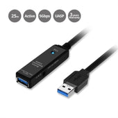 SIIG Cable JU-CB0D11-S1 USB 3.0 Active Repeater Cable - 25M Black Brown Box