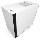NZXT Case CA-H210B-W1 H210 SGCC Steel and Tempered Glass USB 3.5"/2.5" Mini-ITX Matte Black/White Retail