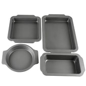 Oster Baking Shop 4 Piece Carbon Steel Nonstick Bakeware Set in Grey