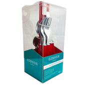 Gibson Home Altamara 16 Piece Flatware Set With Red Plastic Holder