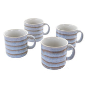 Meritage Blurry II 4 Piece 19 Ounce Round Stoneware Mug Set in Brown