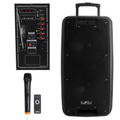 beFree Sound Dual 10" Bluetooth Portable Rechargeable Party Speaker with USB/TF, Microphone Input and amp; FM Radio