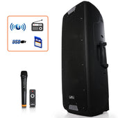 beFree Sound 12" Bluetooth Portable Rechargeable Party Speaker with USB/SD, Microphone/Guitar Inputs and amp; FM Radio