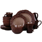 Elama and rsquo;s Salia 16 Piece Stoneware Dinnerware Set
