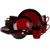 Elama and rsquo;s Tanizia 16 Piece High Gloss Dinnerware Set