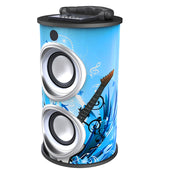 Supersonic Portable Bluetooth Rechargeable Speaker-Blue (Music)