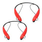 2PC SetSports Bluetooth Headphones in Red