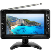 Trexonic Ultra Lightweight Rechargeable Widescreen 10" Portable LCD TV with SD, USB, Headphone Jack, AV Inputs and Detachable Antenna