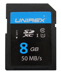 Unirex SDHC Card 8GB Class 10 (UHS-1) Memory Card