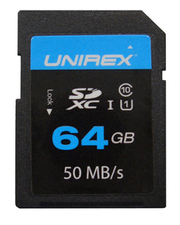 Unirex SDHC Card 64GB Class 10 (UHS-1) Memory Card
